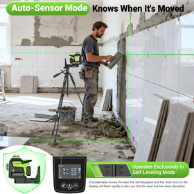 Huepar 360 laser level outdoor pulse mode enables receiver pairing for outdoors.