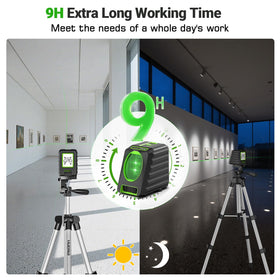 Huepar 40-inch tripod with 3-way pan head offers flexible angles.