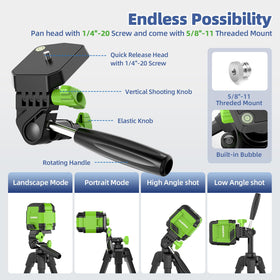 Huepar aluminum body delivers lightweight durability for indoor shoots