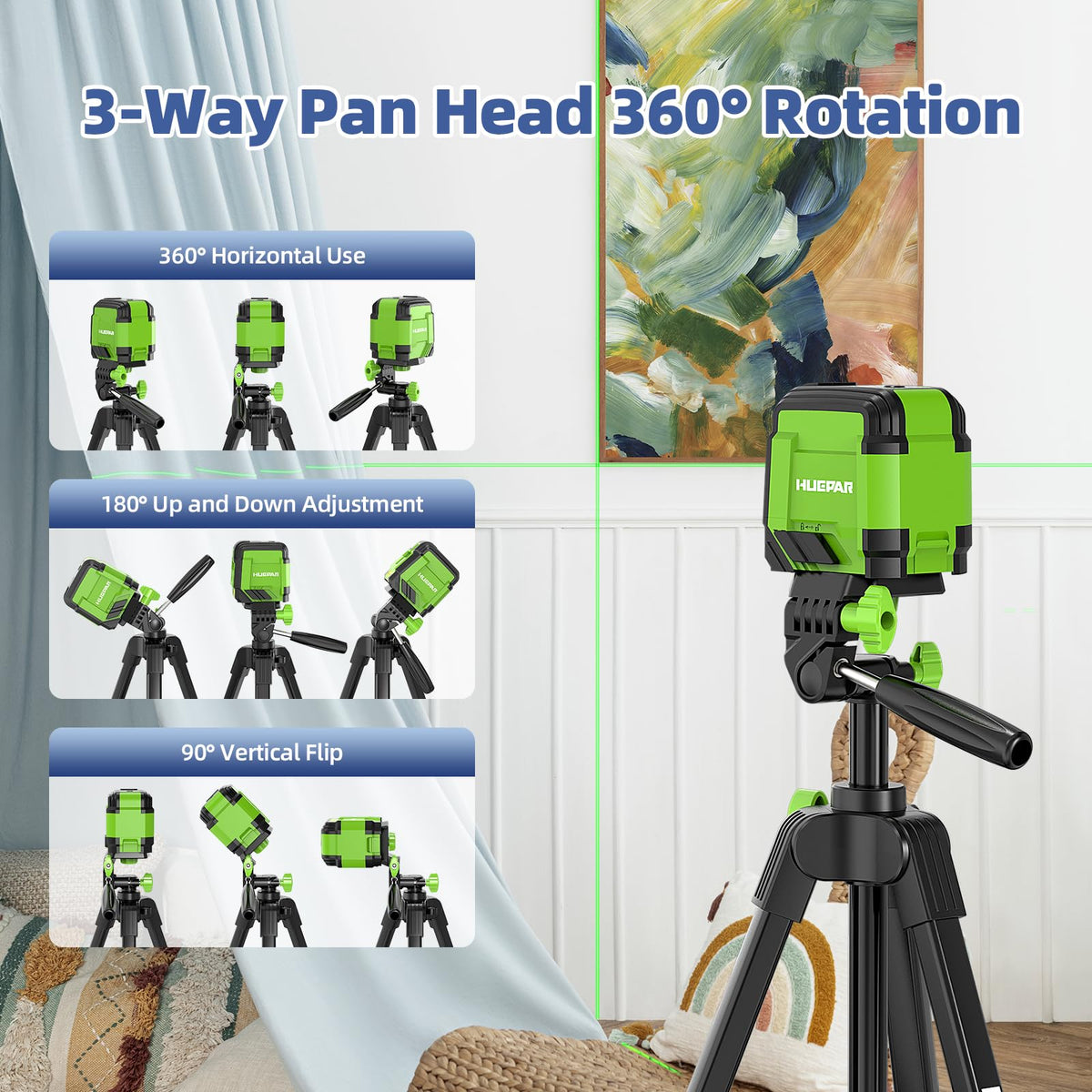 Huepar 60in tripod extended center column for tall setups
