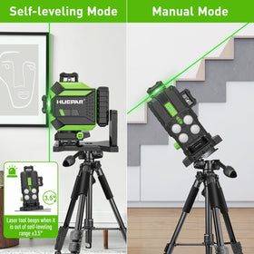 Huepar 704CG lifting base clears obstacles on uneven floors during setup.