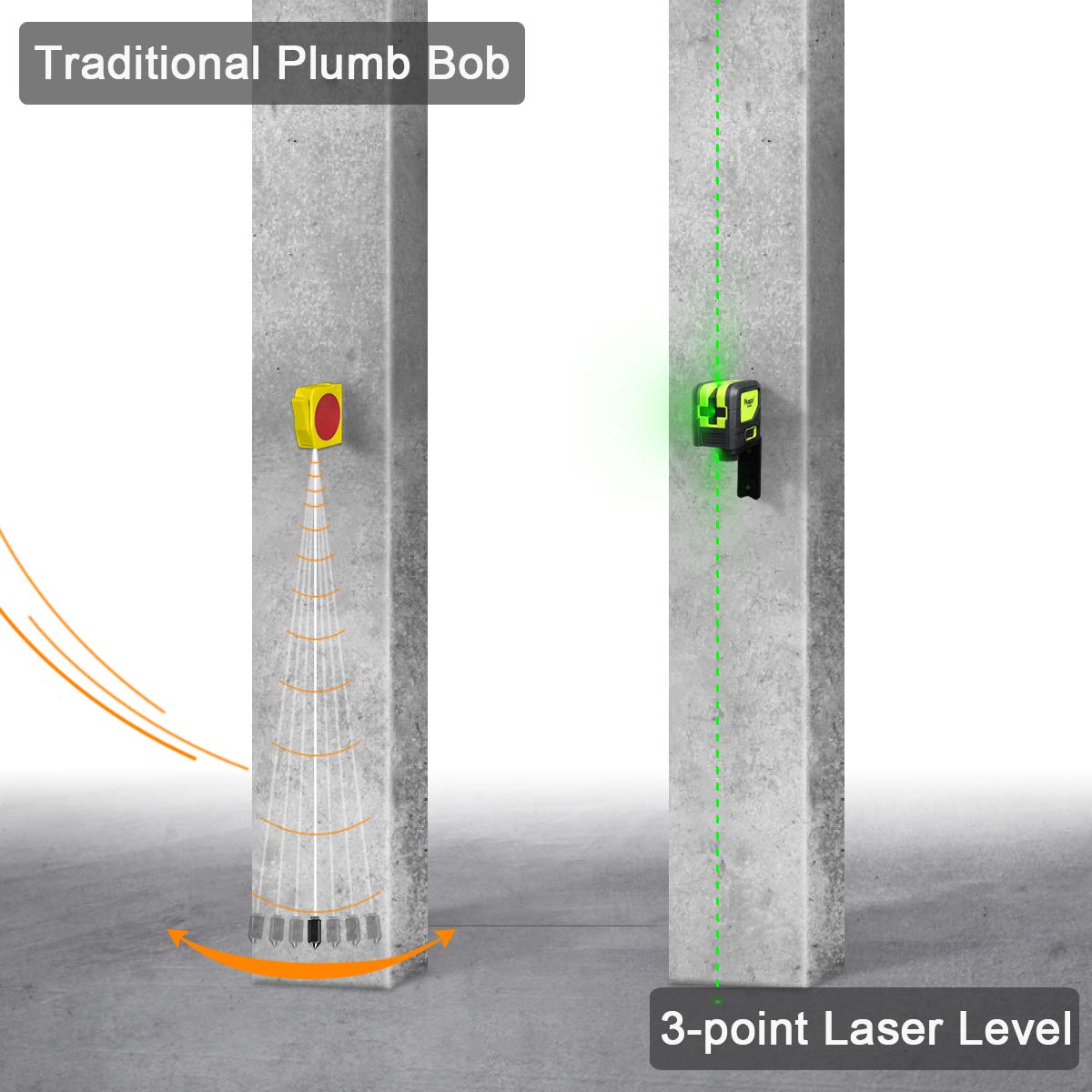 Huepar 9300G bright green laser for high visibility in bright settings