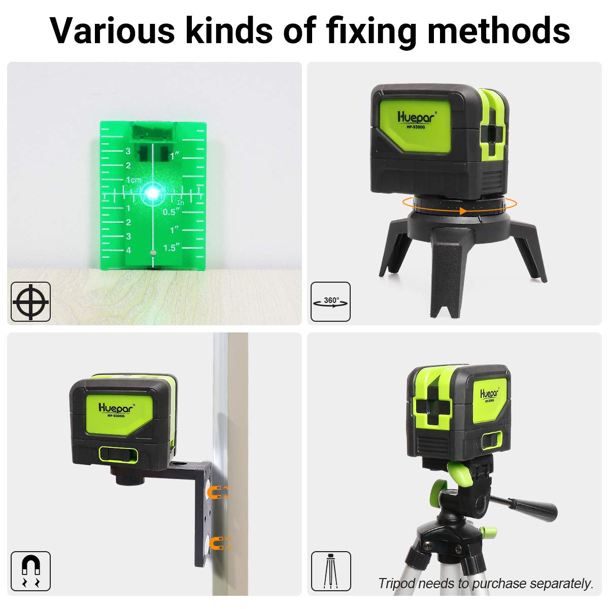 Huepar 9300G pendulum lock enables safe use at any angle