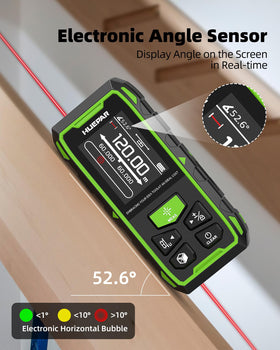 Huepar auto-rotating LCD screen stays readable from any angle.