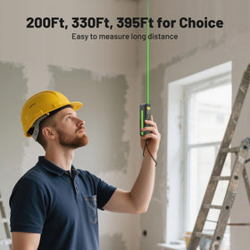 Huepar bright green laser improves visibility in bright environments for precise measurements.