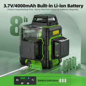 Huepar HM03CG outdoor pulse mode extends range with a detector for bright conditions.