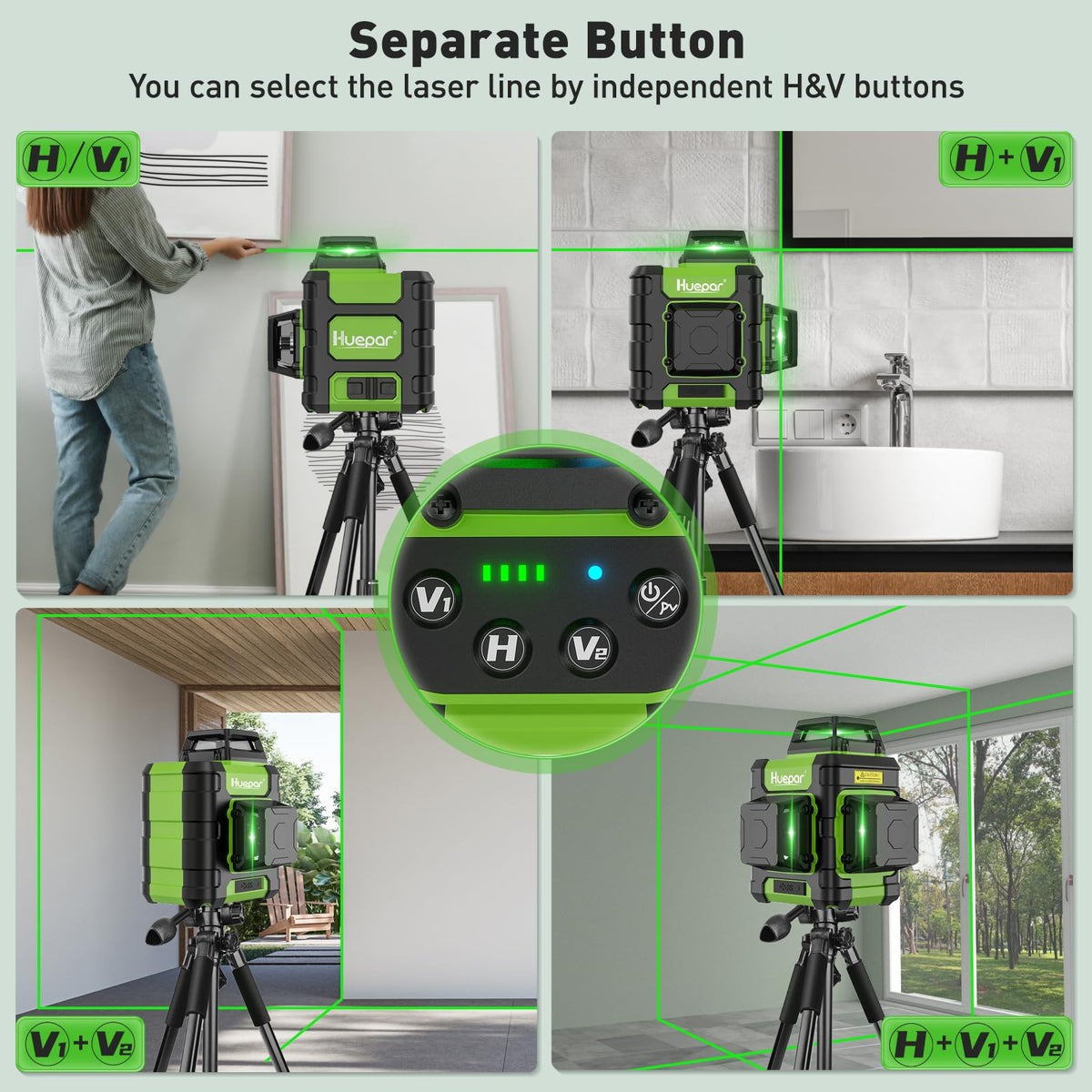 Huepar HM03CG rechargeable battery powers long sessions without frequent recharges.