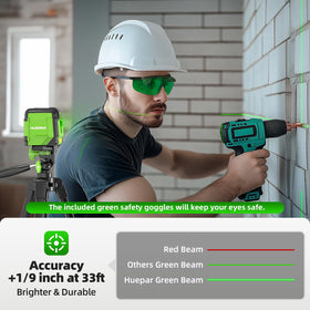 Huepar IP54-rated durability for dust, water splash, and rough sites