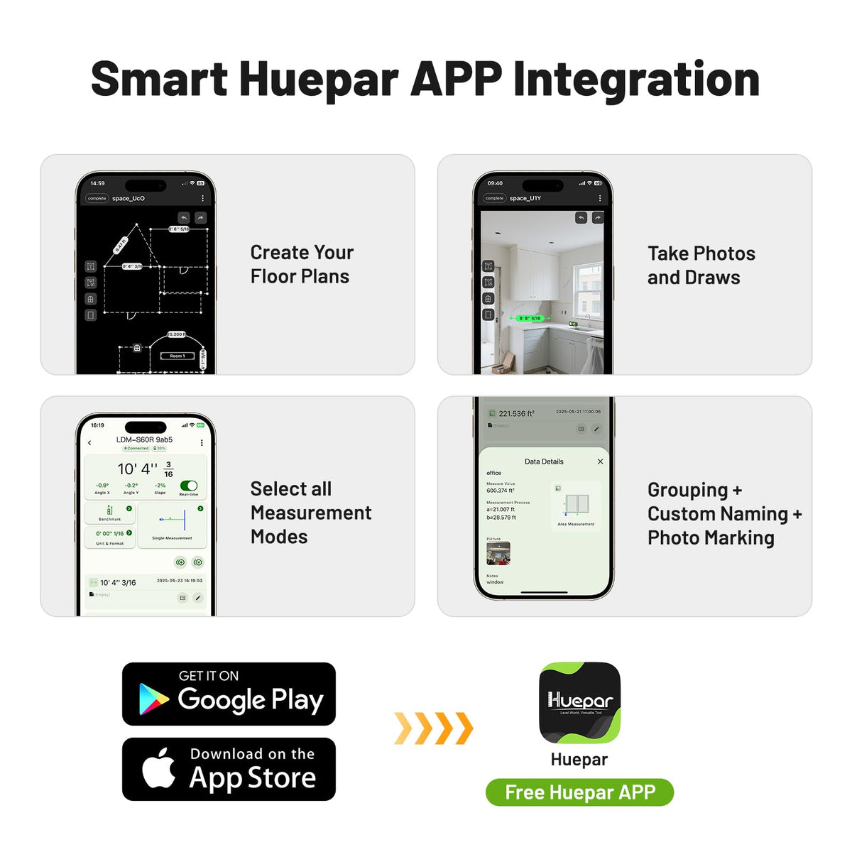 Huepar angle sensor enables accurate height calculations on site