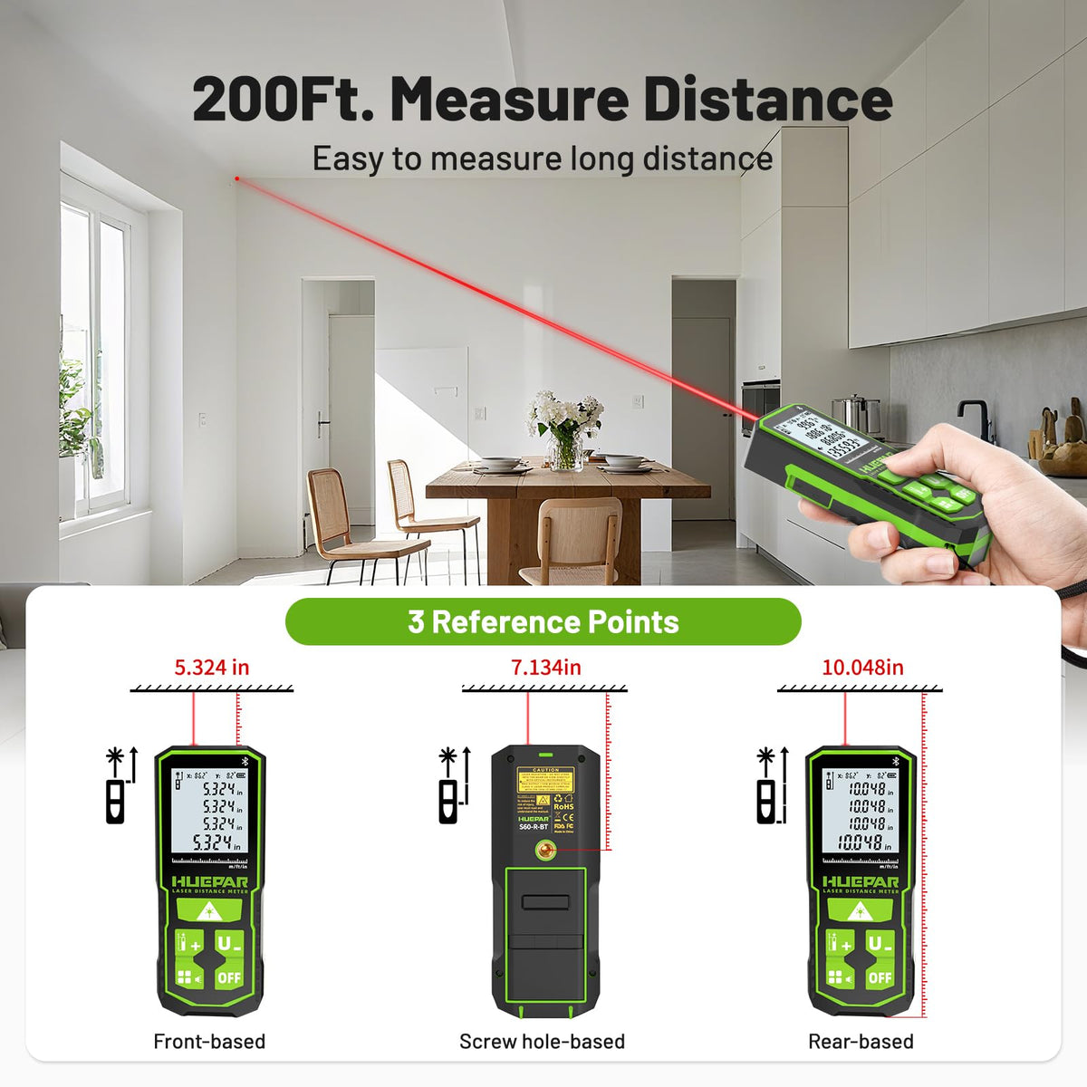 Huepar IP54-durable build resists dust and splashes on outdoor projects