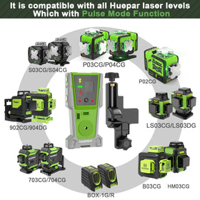 Huepar LR-8RG back view reveals rugged outdoor-ready housing.
