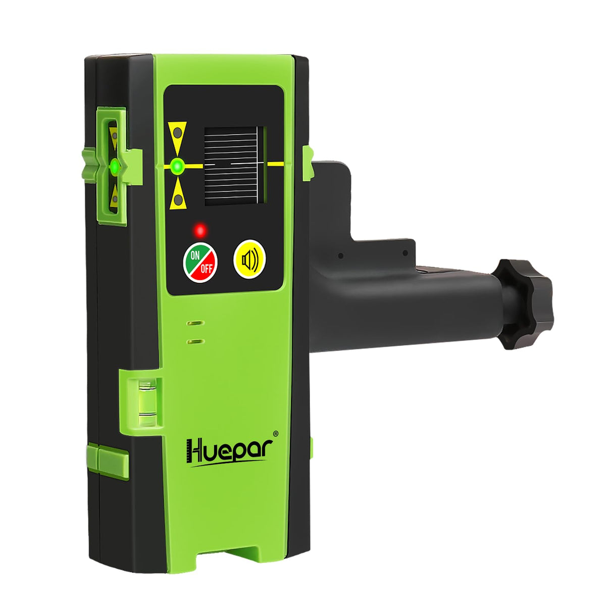 Huepar LR-6RG front display shows precise laser alignment feedback