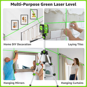 Huepar M-9011G tripod mount compatibility supports elevated setups