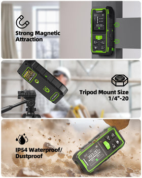 Huepar magnetic back for hands-free use on metal surfaces