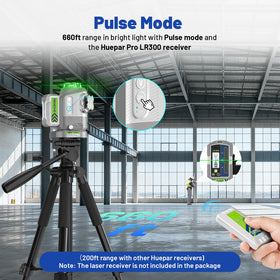 Huepar Pro GS03CG remote control and magnetic bracket simplify positioning.