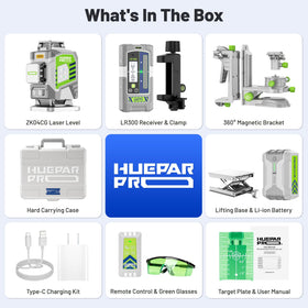 Huepar Pro hard carrying case keeps tools organized.