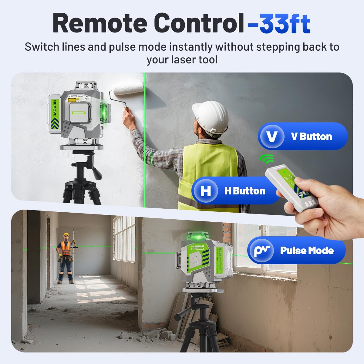 Huepar Pro outdoor range up to 660 ft with receiver.