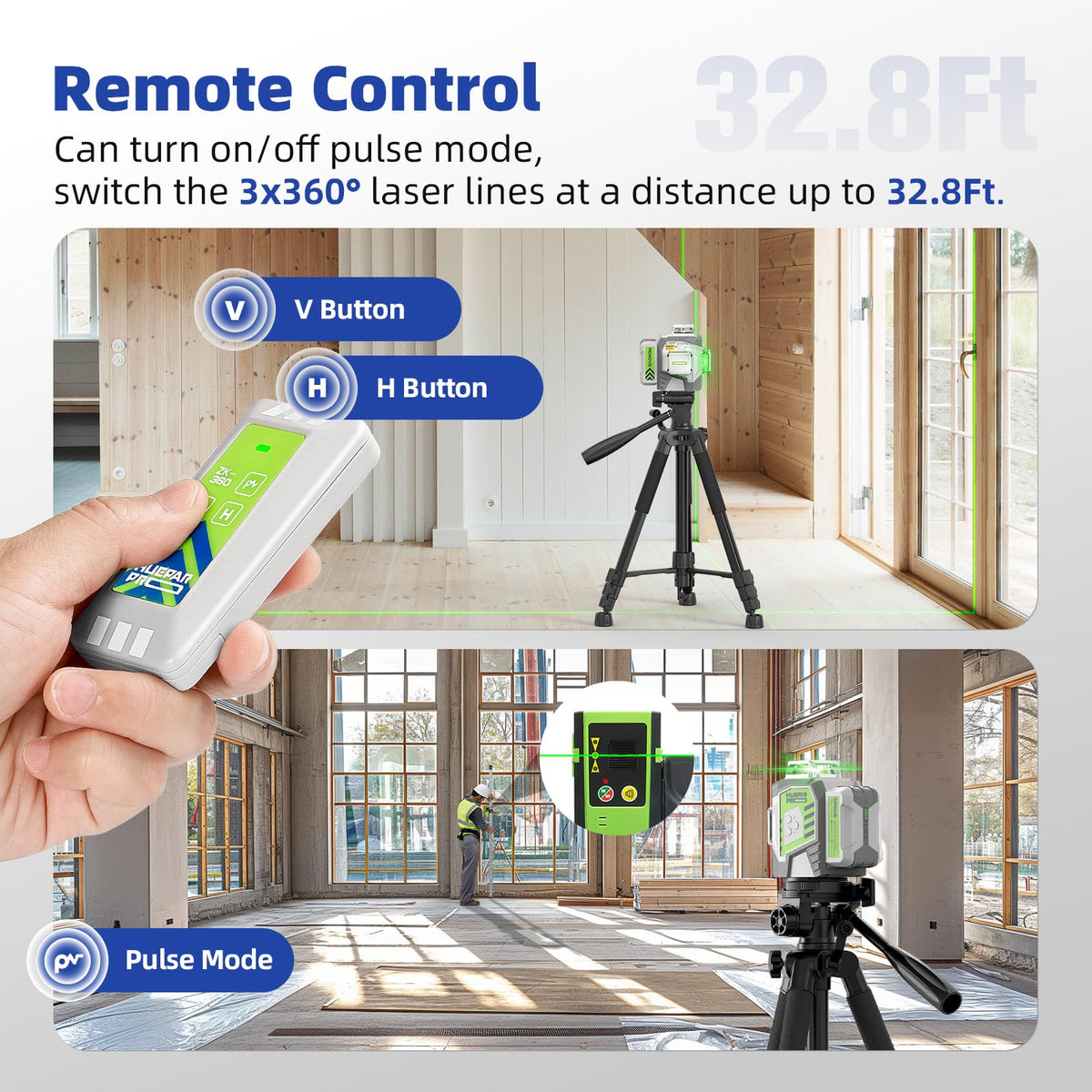 Huepar Pro magnetic bracket attaches securely to metal surfaces for fast positioning.