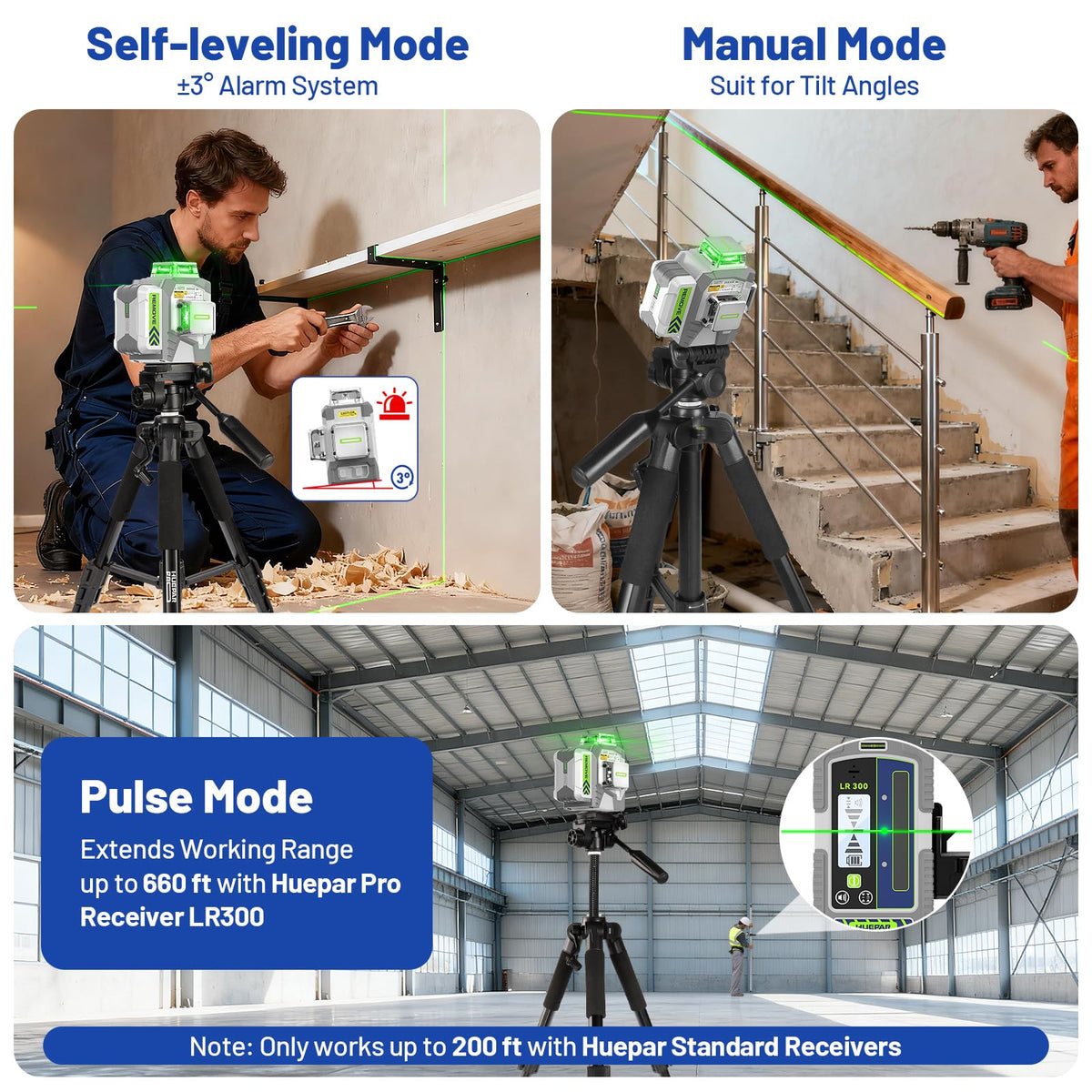 Pulse mode extending visibility for bright environments and outdoor work