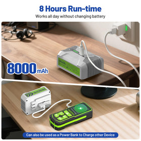 Huepar Pro ZK04CG 8000mAh battery for long use without frequent recharges