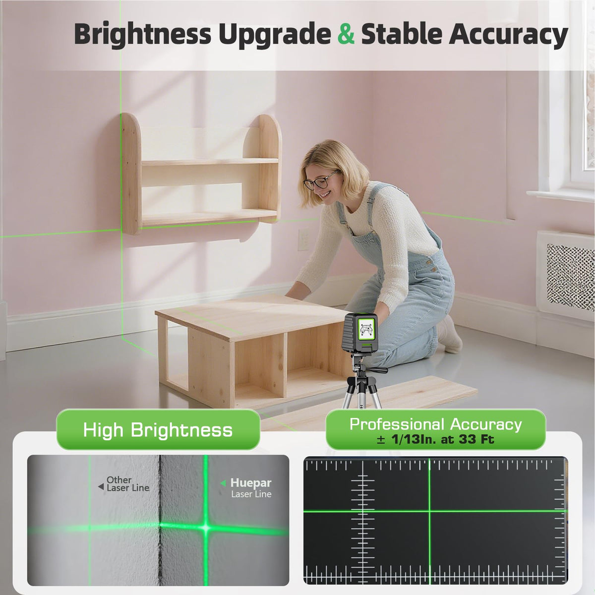 Huepar pulse mode extends outdoor range with receivers.