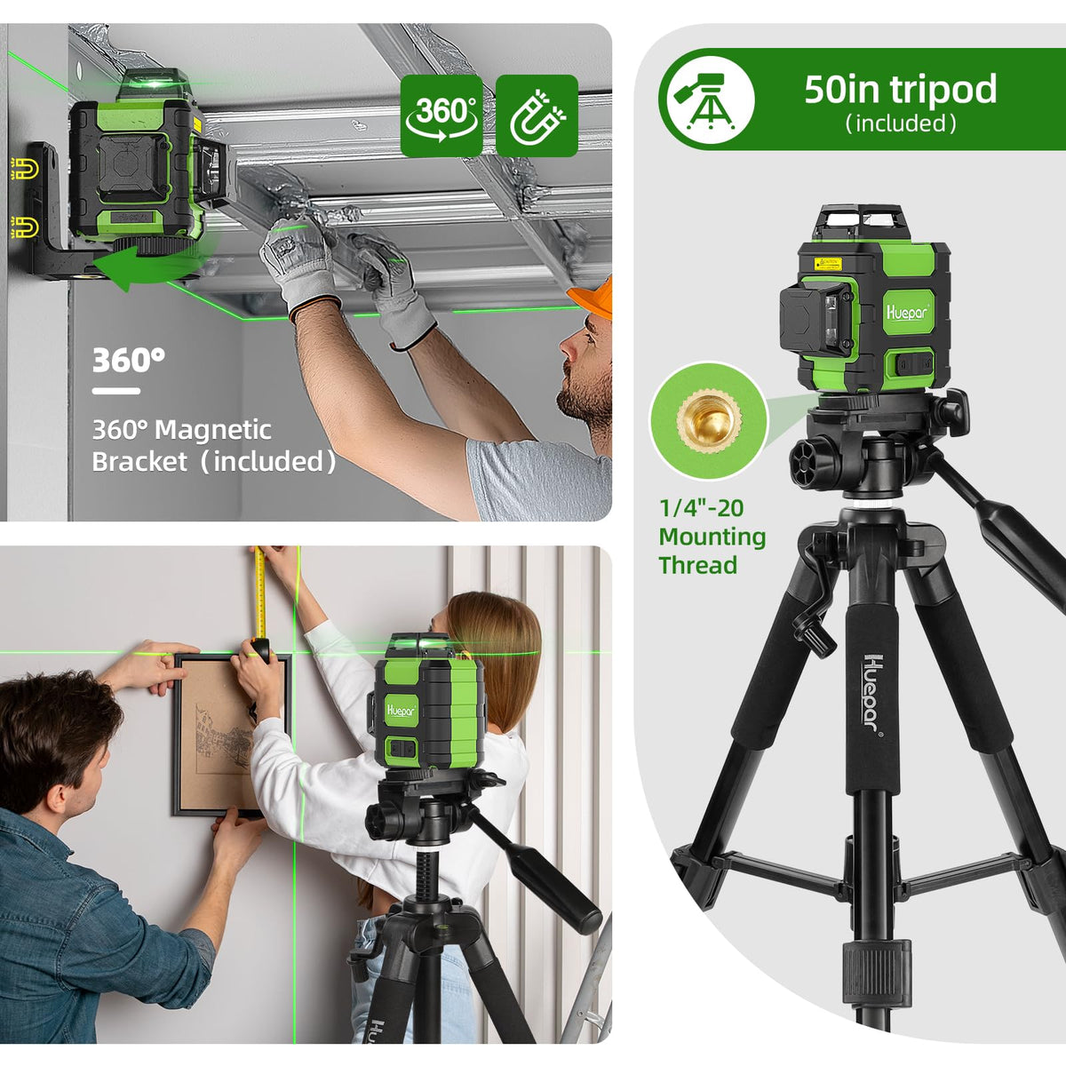 Huepar pulse mode extends range for outdoor projects with receiver