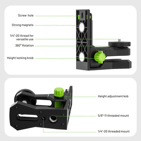 PV12 bracket rotates 360 degrees for flexible alignment.