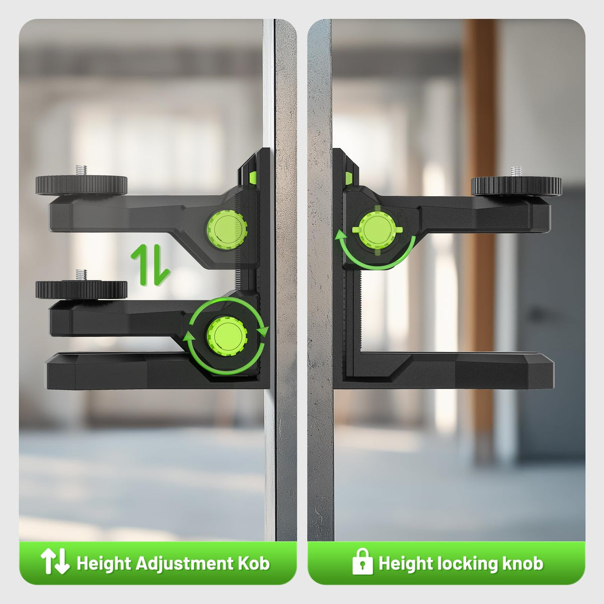 Strong magnets on PV12 enable fast positioning on metal surfaces.