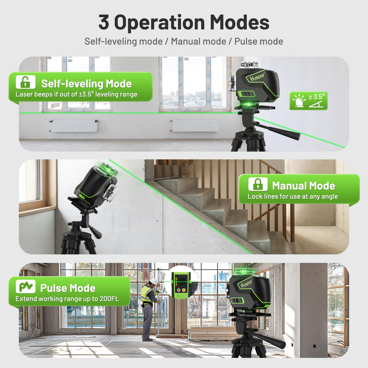 Huepar S04CG Bluetooth app and remote control enable flexible operation from distance