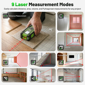 Huepar TLM60 tripod-compatible design supports stable measurements.