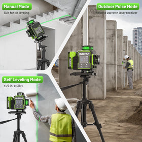 Huepar W04CG floor-tiling laser plane supports accurate tile placement and level floors.