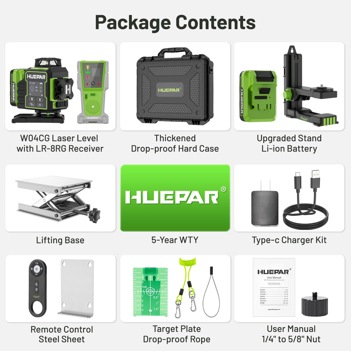 Huepar W04CG liftable-base adjustment supports flexible room setup.