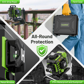 Huepar W04CG remote-control included for convenient adjustments from the workspace.
