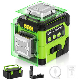 Huepar Y03CG 360-degree laser top view showing compact design for precise alignment