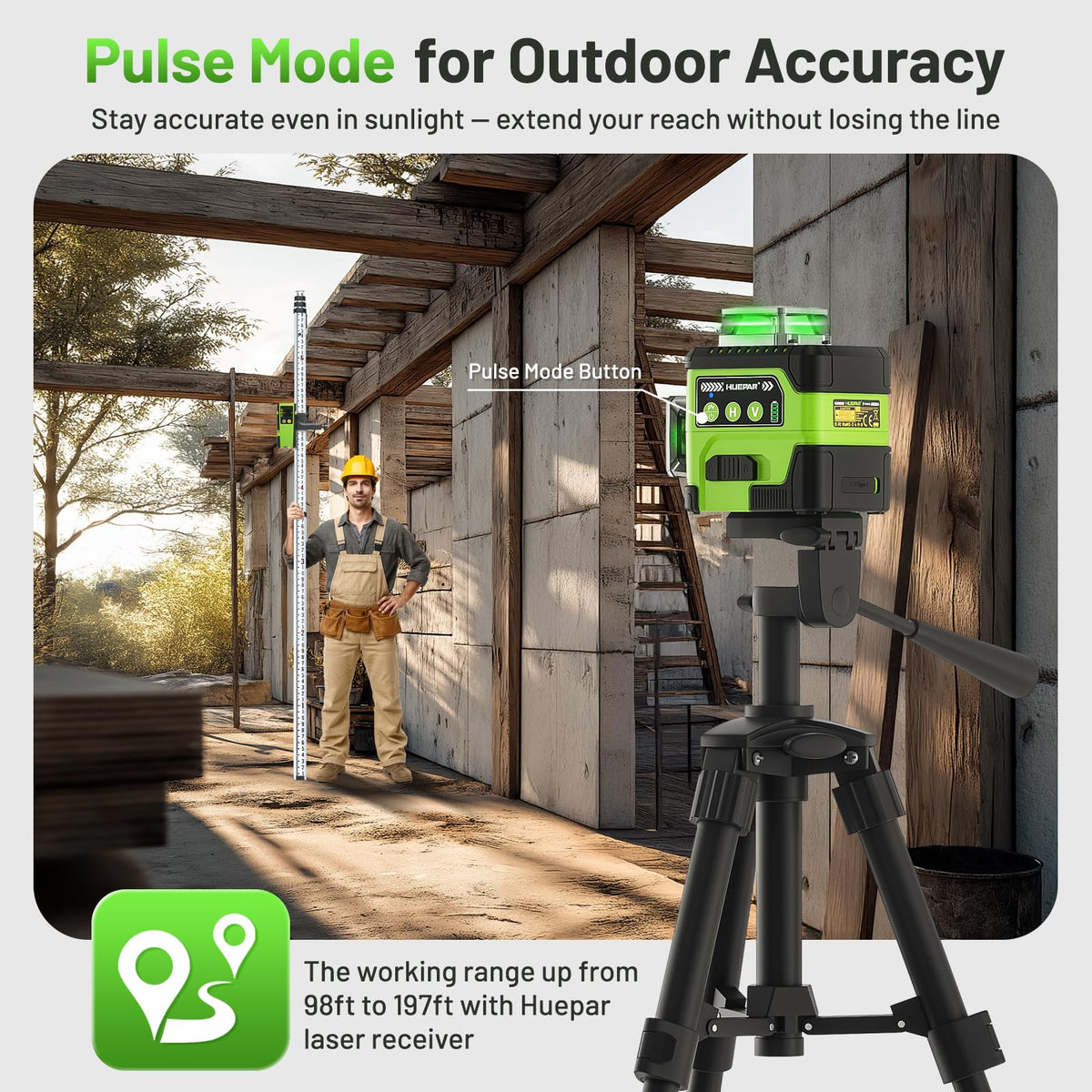 Huepar Y03CG 360-degree magnetic bracket keeps the tool steady