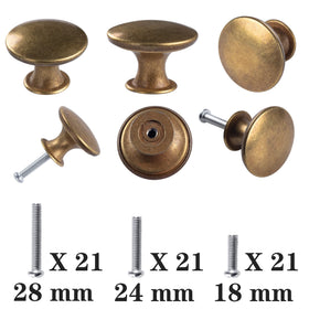 HUGOLEM brass round knob installation with screws included