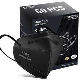 HUHETA KN95 mask box of 60 for convenient daily use.