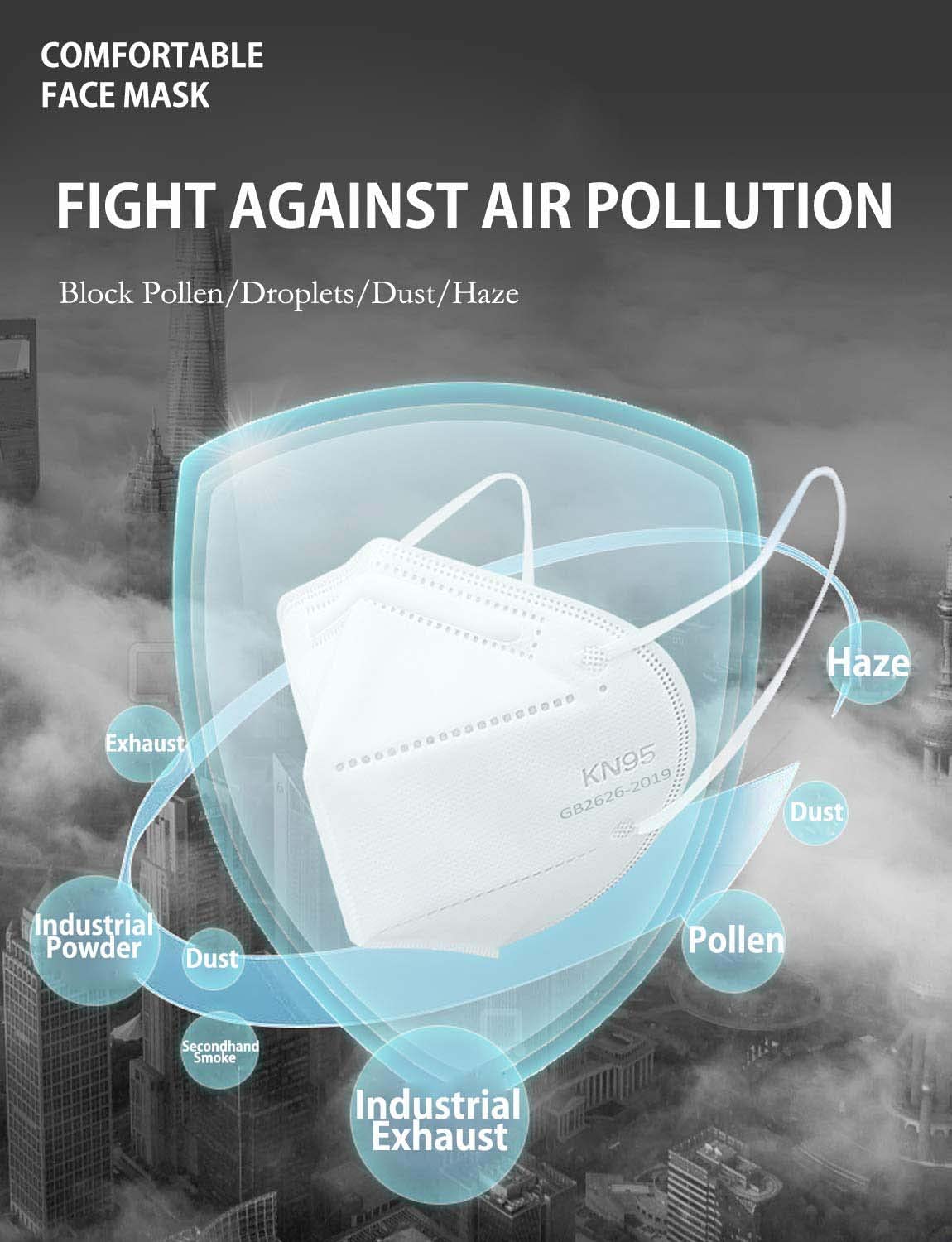 HUHETA comfortable foldable mask suitable for indoor and outdoor use.