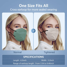 HUHETA KN95 mask is lightweight and foldable for easy travel.
