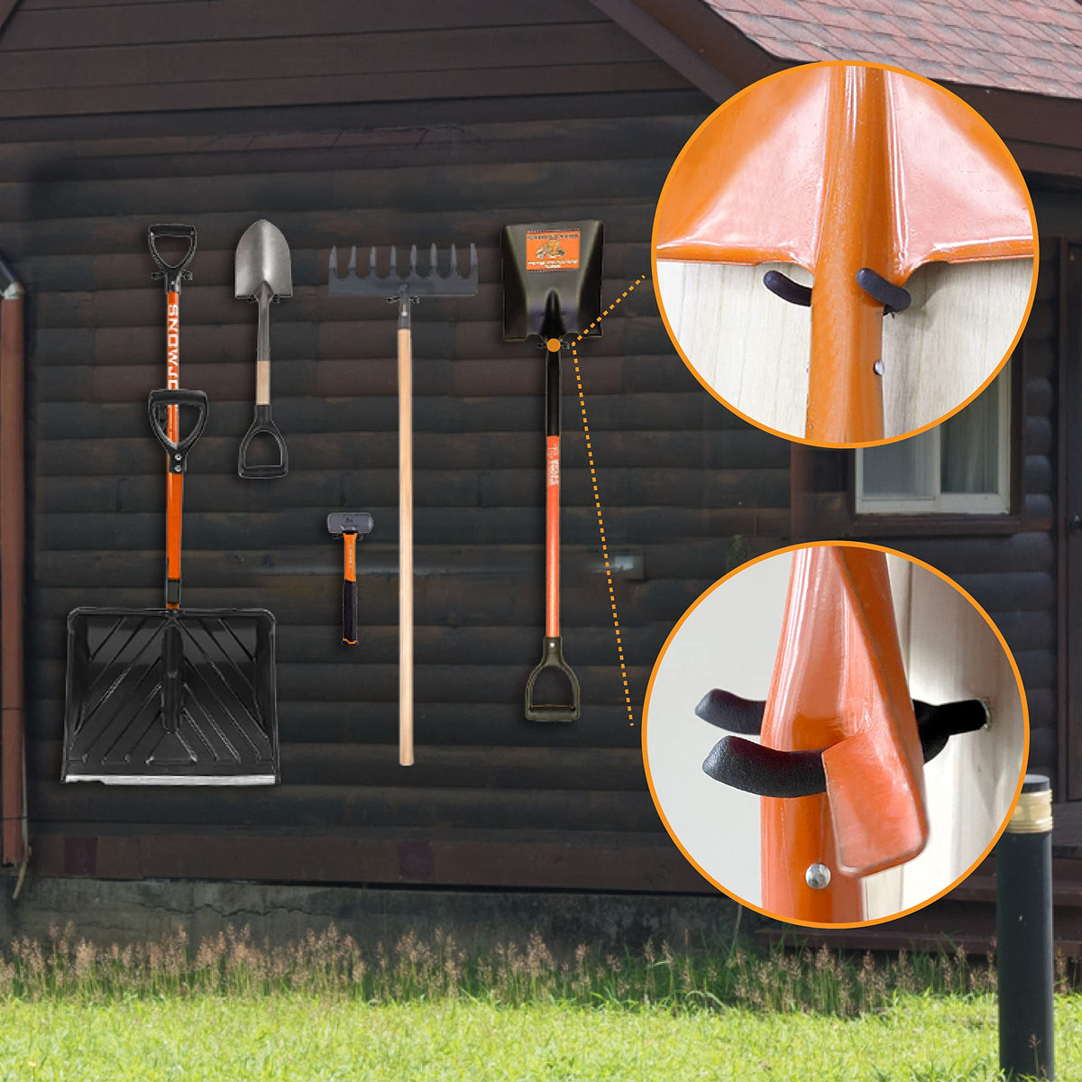 HUHOLE protective vinyl coating cushions delicate items from scratches when hung.