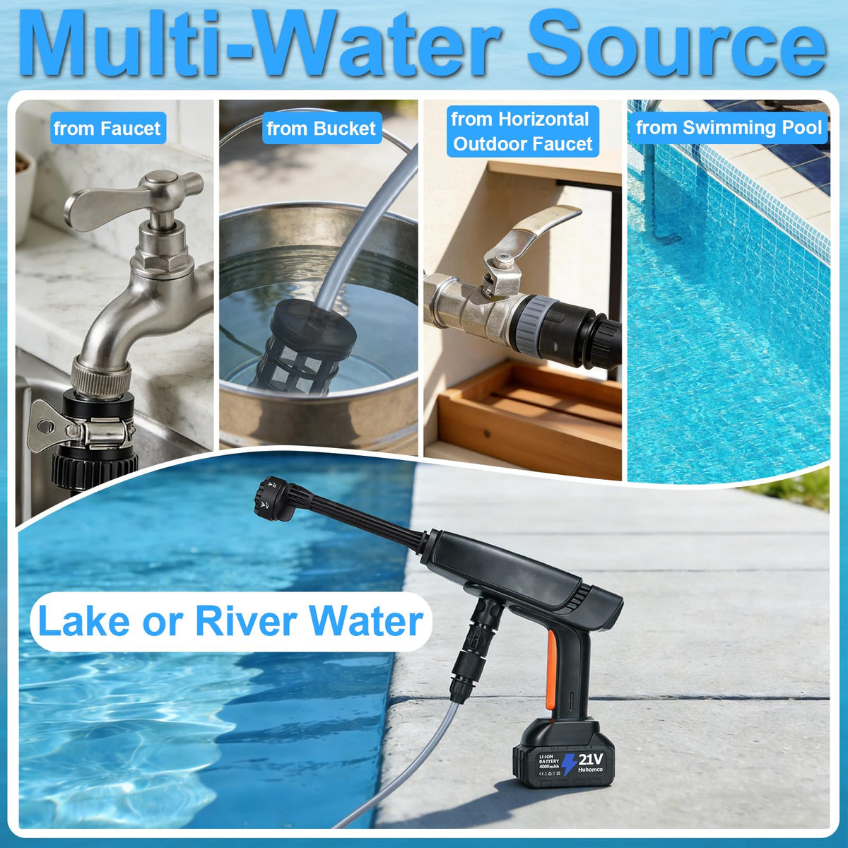 Huhomco cordless cleaning solution for outdoor maintenance and hobbies