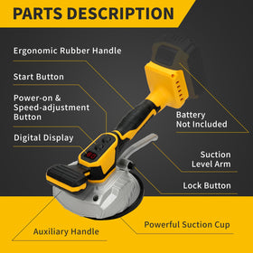 HUICCN tile vibration machine side view highlights the 8-speed selector for different tiles.