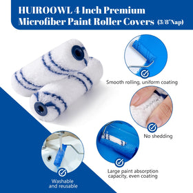 HUIROOWL dense microfiber absorbs paint with minimal splatter