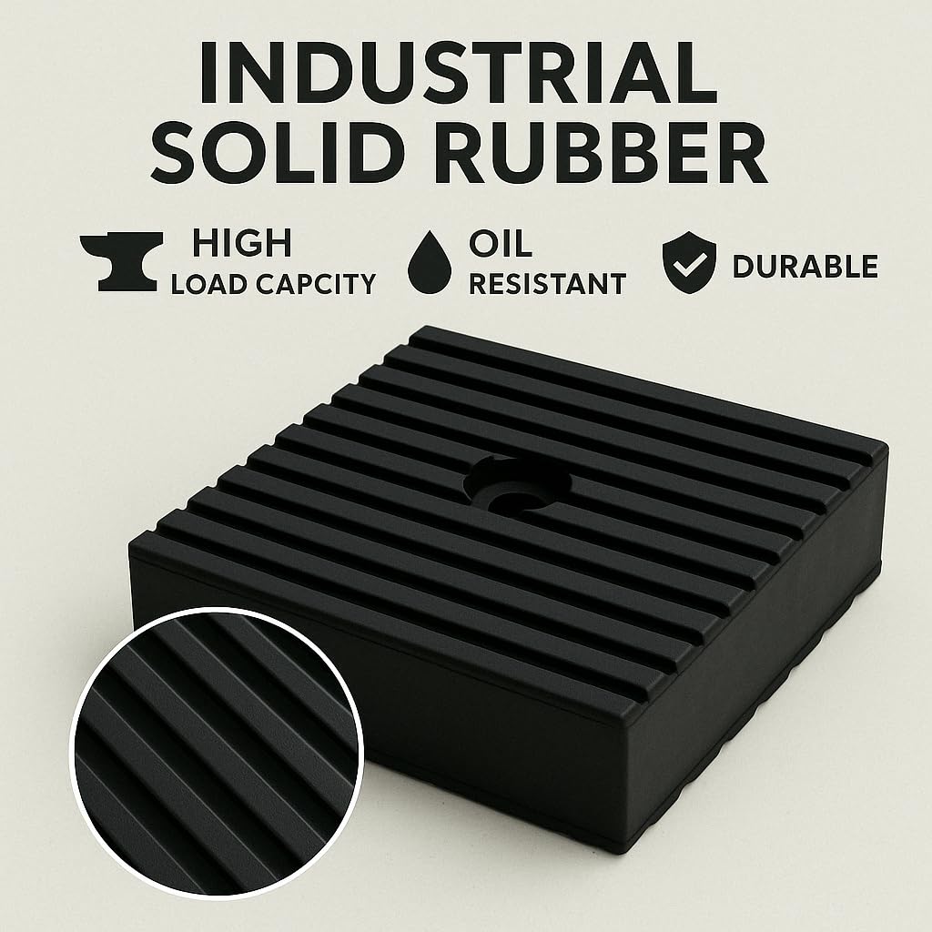 Huivlei 4x4 anti-vibration pad supports HVAC units with dampened vibrations.