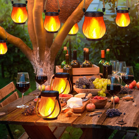 HuiZhen lanterns on porch create cozy night lighting.