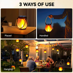 HuiZhen solar lantern close-up on IP65 waterproof housing for all-season use.