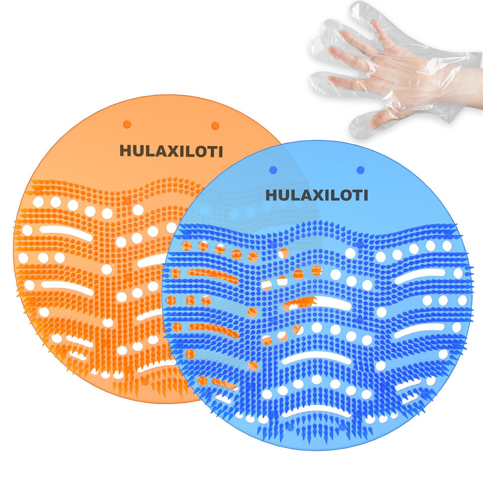 HULAXILOTI urinal-screen-deodorizer ocean blue fragrance reduces odors for all-day freshness.