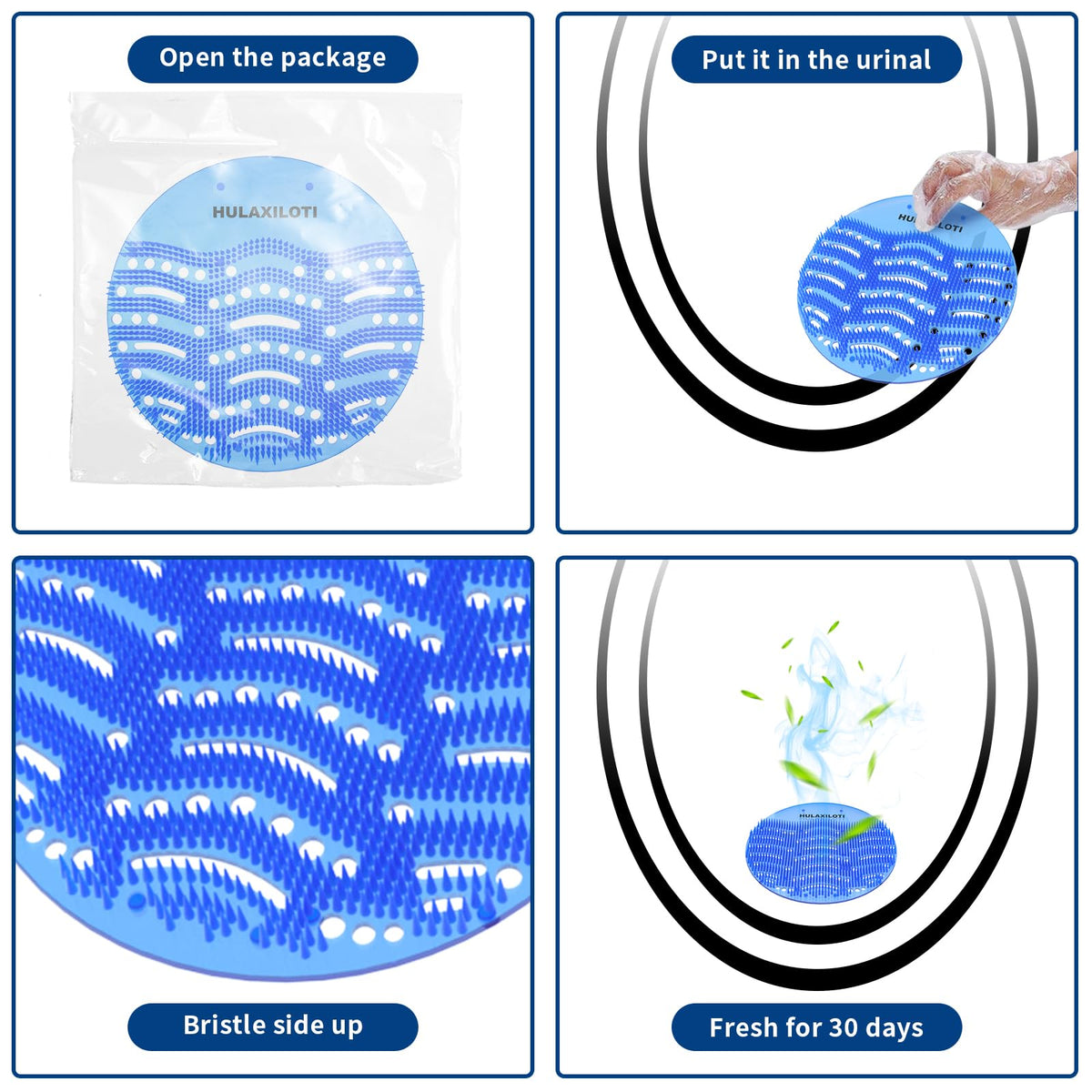 HULAXILOTI semi-transparent design lets you monitor urinal cleanliness at a glance.
