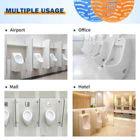 HULAXILOTI urinal screen installation example shows easy setup and monitoring.
