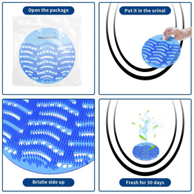 HULAXILOTI urinal screen in a public restroom setting maintains cleanliness and fresh air.